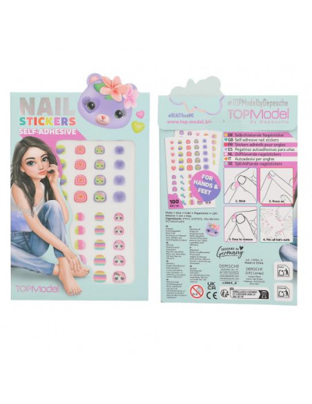 TOPMODEL PEGATINAS AUTOADHESIVAS PARA UÑAS 100 UNID