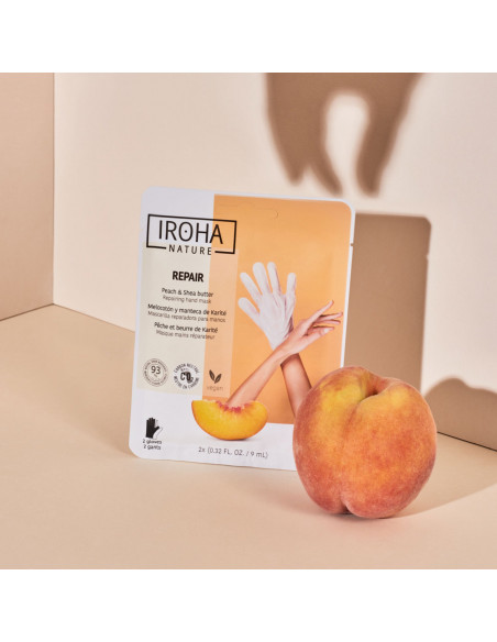 IROHA GUANTES REPARADORES DE MANOS CON MELOCOTÓN