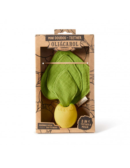 OLI & CAROL MINI DOUDOU TEETHER LEMON 1 UNIDAD