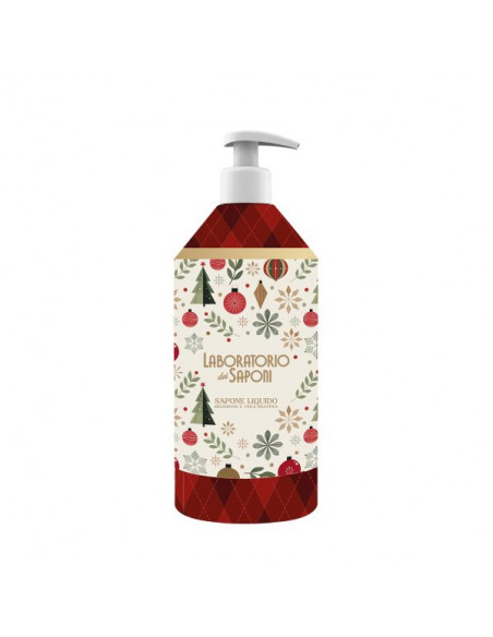 LABORATORIO DEI SAPONI JABÓN DE NAVIDAD 500ML (BLANCO Y ROJO)