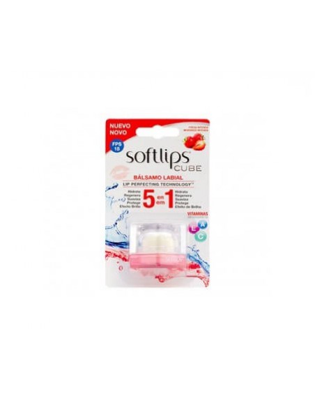 SOFTLIPS CUBE BÁLSAMO LABIAL SPF 15+ FRESA 6,5G