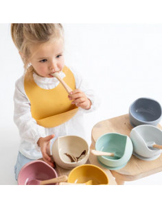 SARO SET ALIMENTACIÓN ( CUCHARA + CUENCO) AZUL O ROSA 2