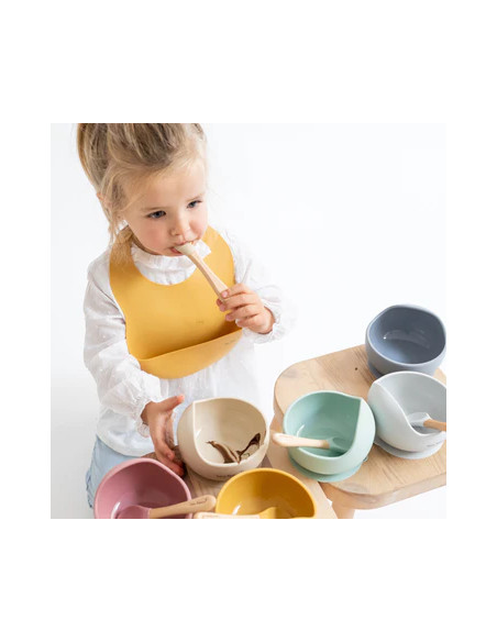 SARO SET ALIMENTACIÓN ( CUCHARA + CUENCO) AZUL O ROSA