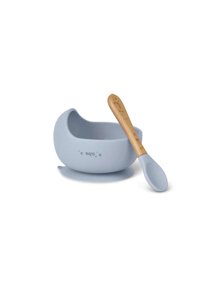 SARO SET ALIMENTACIÓN ( CUCHARA + CUENCO) AZUL O ROSA