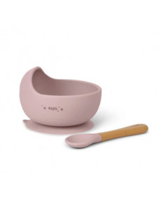 SARO SET ALIMENTACIÓN ( CUCHARA + CUENCO) AZUL O ROSA