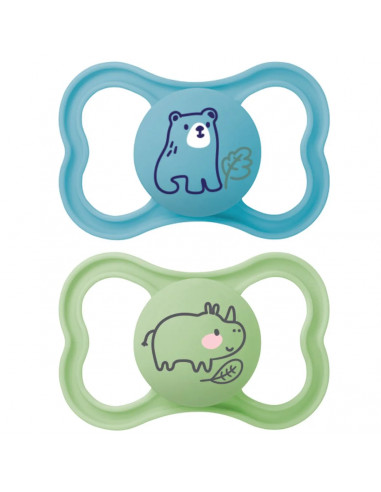 MAM AIR CHUPETE DE SILICONA 6+m 2 UNIDADES