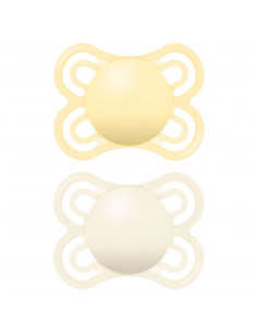 MAM PERFECT CHUPETE SILICONA 2 - 6 M BEIGE AMARILLO