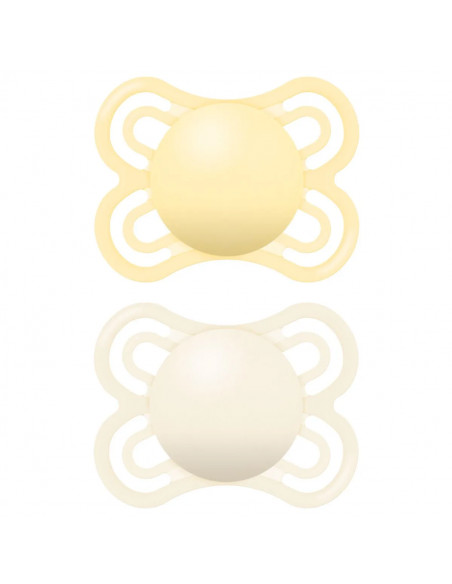 MAM PERFECT CHUPETE SILICONA 2 - 6 M BEIGE AMARILLO