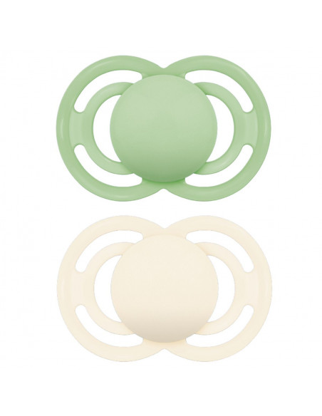 MAM PERFECT CHUPETE SILICONA 6+M VERDE BEIGE