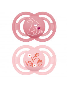 MAM PERFECT CHUPETE DE SILICONA 6+M ROSAS