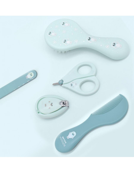 BETER SET MANICURA + CEPILLO Y PEINE PARA BEBÉ 0+M AZUL