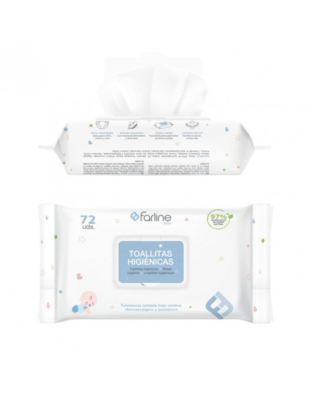 FARLINE BEBE TOALLITAS HIGIENICAS 72 UNIDADES