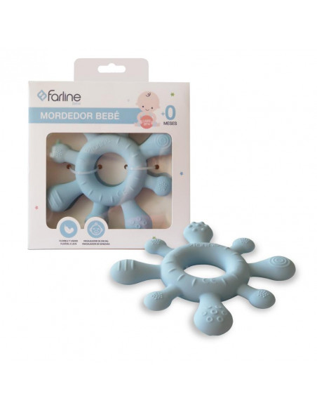 FARLINE BEBE MORDEDOR AZUL 0+M