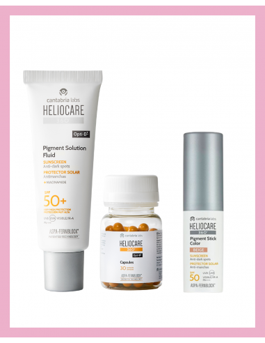 HELIOCARE PACK MANCHAS CREMA SPF + CAPS + STICK