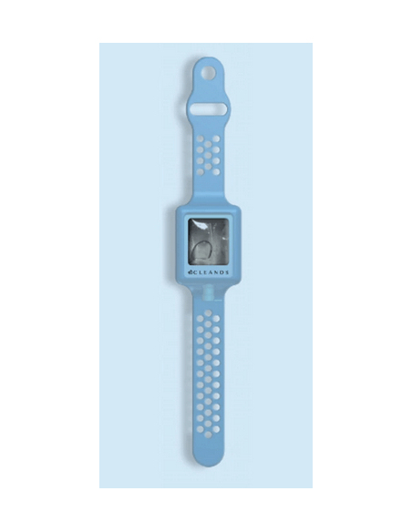 CLEANDS PULSERA DE GEL HIDROALCOHÓLICO RELLENABLE AZUL
