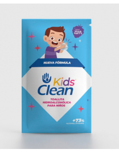 CLEAN KIDS TOALLITAS HIDROALCOHÓLICAS PARA NIÑOS 30 UNIDADES 2