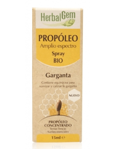 HERBALGEM PROPÓLEO AMPLIO ESPECTRO SPRAY BIO GARGANTA 15 ML .
