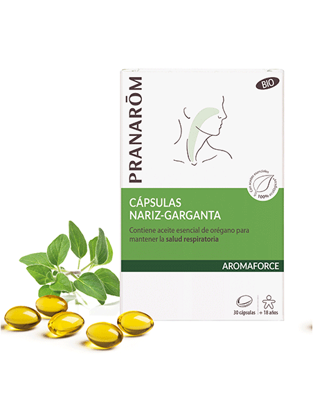 PRANAROM AROMAFORCE CÁPSULAS NARIZ GARGANTA 30 CAP