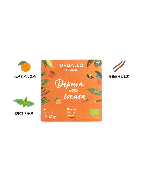 ORBALLO INFUSIÓN DEPURA CON LOCURA 15 BOLSITAS DE 1,5G