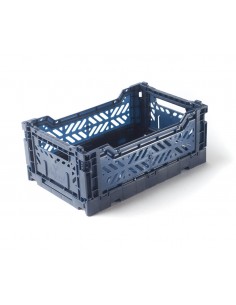 CAJA PLEGABLE PARA CESTA MEDIANA AZUL PALO