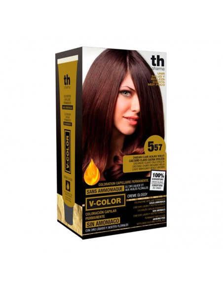 TH PHARMA KIT TINTE Nº 5 57 SIN AMONIACO CON ORO LÍQUIDO Y ACEITES FLORALES