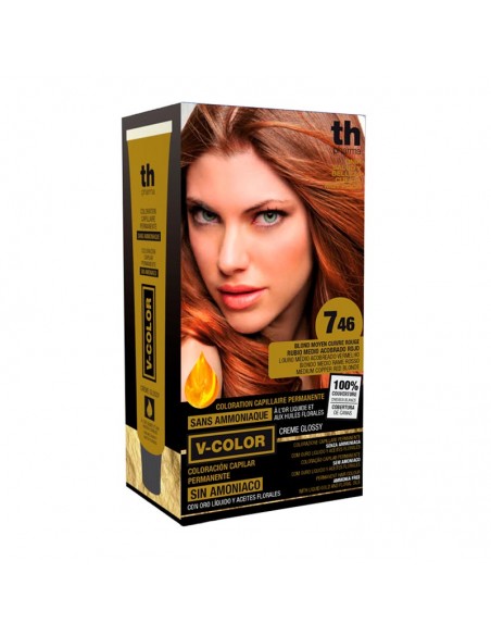 TH PHARMA KIT TINTE Nº 7 46 SIN AMONIACO CON ORO LÍQUIDO Y ACEITES FLORALES