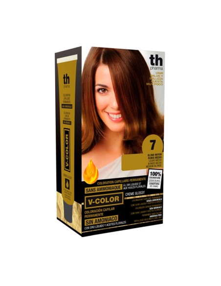 TH PHARMA KIT TINTE Nº 7 SIN AMONIACO CON ORO LÍQUIDO Y ACEITES FLORALES