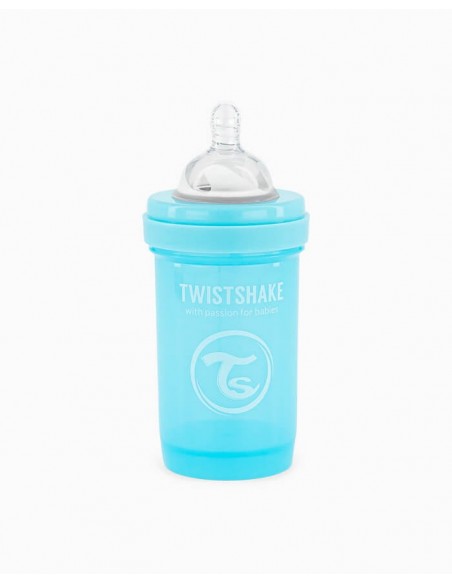 TWISTSHAKE BIBERÓN ANTICÓLICOS AZUL PASTEL 180ML
