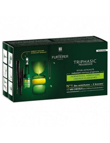 RENE FURTERER PARIS TRIPHASIC PROGRESIVE TRATAMIENTO ANTICAIDA 5.5 ML 8 FRASCOS