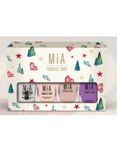 MIA COSMETICS GIFT BOX NAVIDAD ESMALTES TRENDY NAILS 11ML X 4