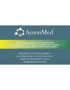 TEST DE ANTIGENOS DETECCIÓN RÁPIDA COVID SALIVA AMONMED 1 UNIDAD 2