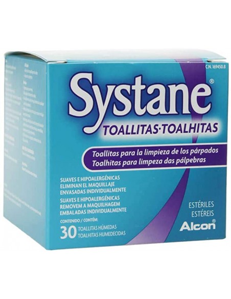 SYSTANE TOALLITAS HÚMEDAS ESTÉRILES 30 TOALLITAS