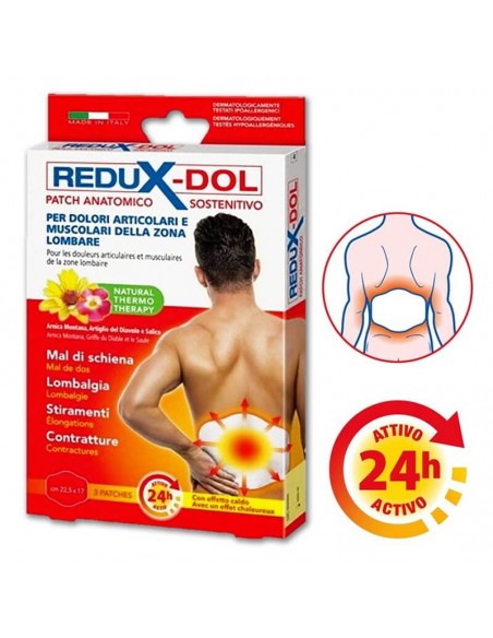 REDUX-DOL PARCHE LUMBAR 3 UNIDADES