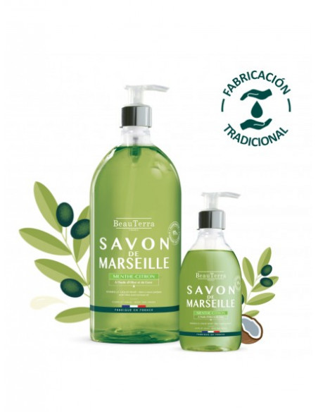 BEAUTERRE JABÓN DE MARSELLA MENTA-LIMÓN 300ML