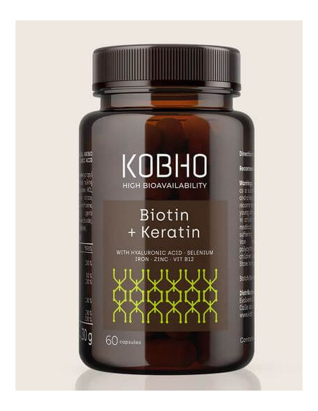 KOBHO BIOTINA + QUERATINA 60 PERLAS