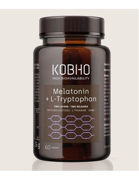KOBHO MELATONINA + L-TRIPTÓFANO 60 PERLAS