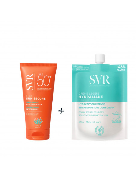 SVR PACK SOLAR E HIDRATACIÓN BLUR SPF50+ HYDRALIANE LIGERA