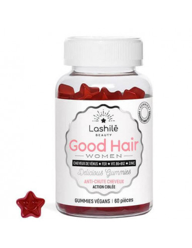 LASHILÉ DUPLO BEAUTY GOOD HAIR WOMEN 60 GUMMIES + NECESER DE REGALO