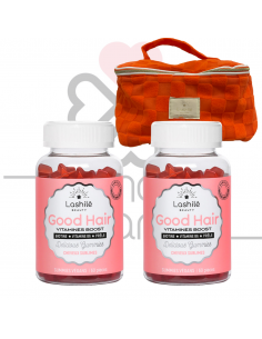 LASHILÉ DUPLO BEAUTY GOOD HAIR 60 GUMMIES + NECESER DE REGALO